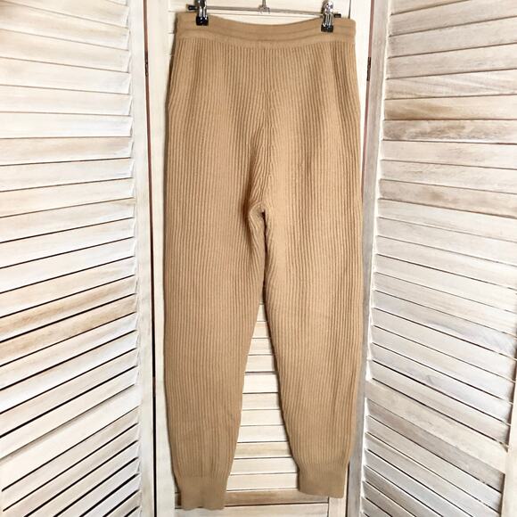 Jonathan Simkhai Wool Cashmere Camel Tan Ribbed Knit Sweater Jogger S - Picture 7 of 9